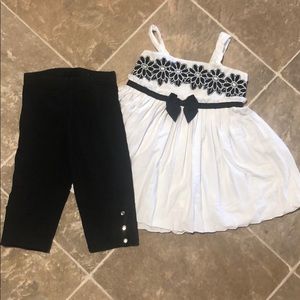 Black and white 2 piece outfit
